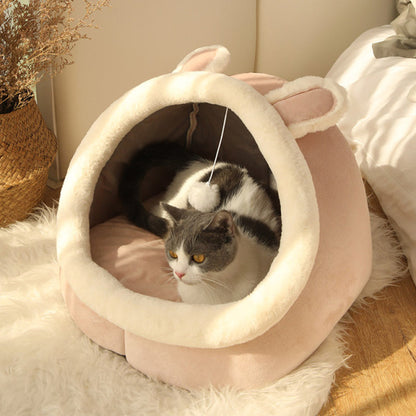 Cozy Cat Cave Bed | Ultra Soft Covered Bed for Cats 