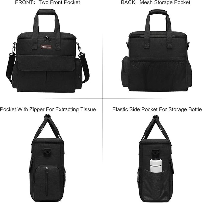 Dog Travel Bag Set | Weekend Travel Organizer with Food Containers & Collapsible Bowls