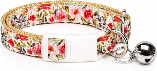 Summer Blooms Pet Collar | Adjustable Floral Collar for Cats, Puppies & Dogs