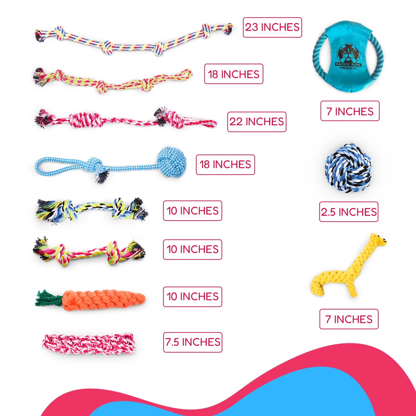 11-Piece Dog Rope Toy Set for Small & Medium Dogs | Interactive Chew & Tug Toys