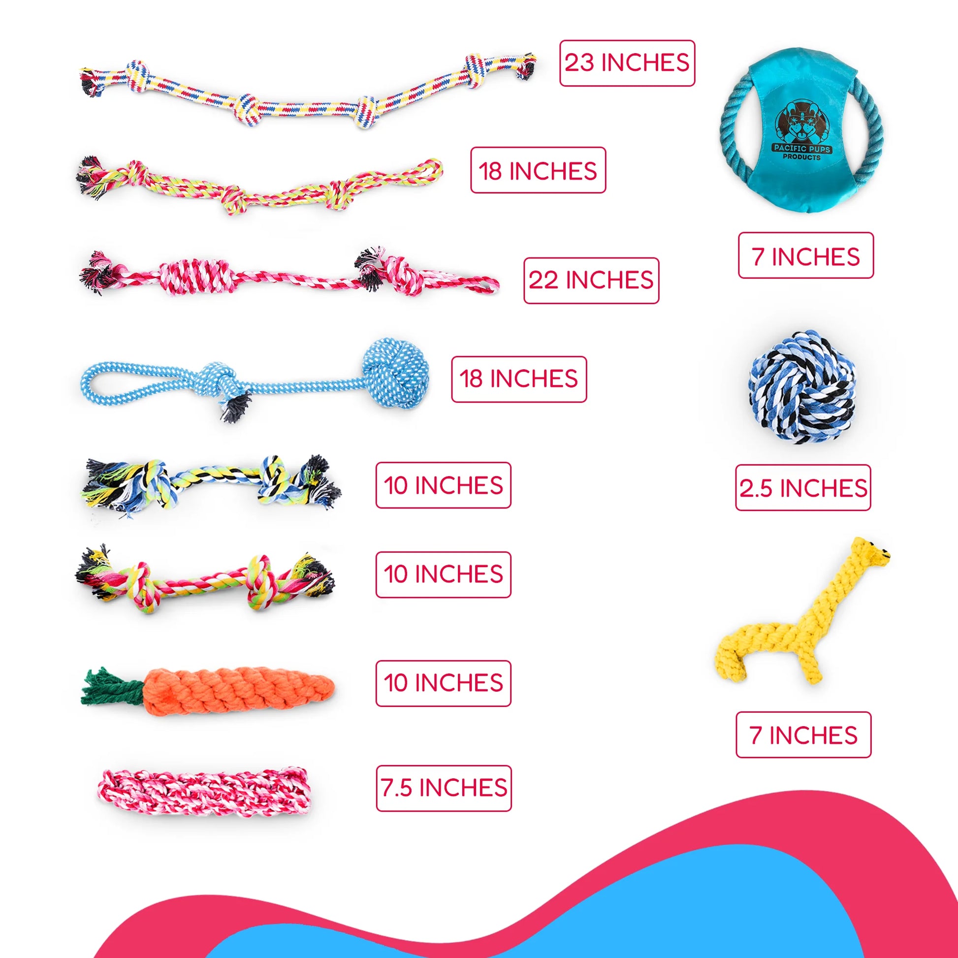 11-Piece Dog Rope Toy Set for Small & Medium Dogs | Interactive Chew & Tug Toys