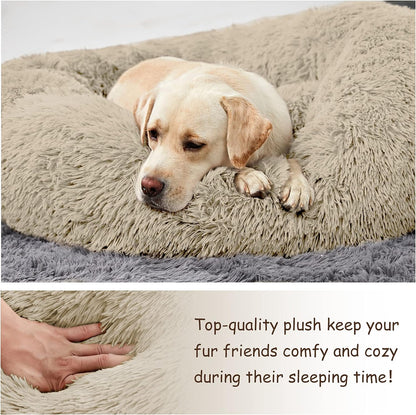 Luxury Calming Donut Dog Bed – Ultra Soft & Washable