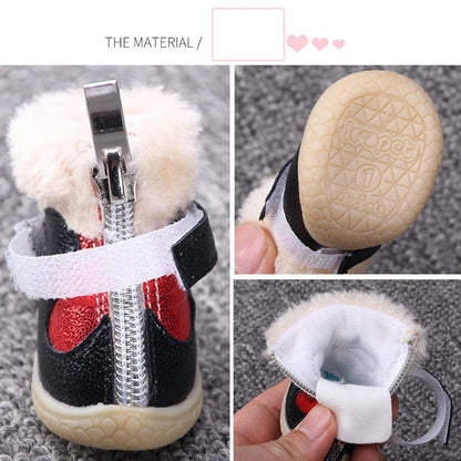 Waterproof Winter Dog Boots | Warm Anti-Slip Shoes for Small Dogs