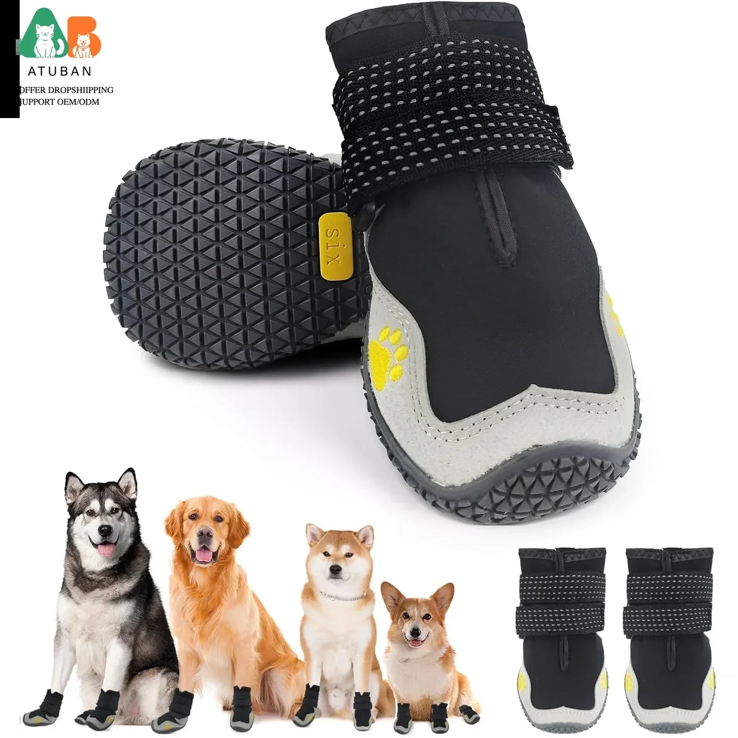 Waterproof Dog Boots | Protective Shoes for Medium & Large Dogs