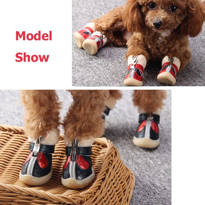 Waterproof Winter Dog Boots | Warm Anti-Slip Shoes for Small Dogs