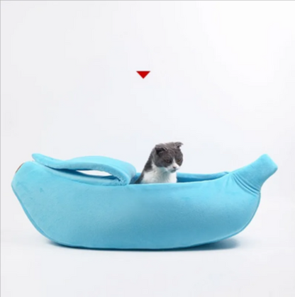 Banana Pet Bed – Cozy Sleeping Bag for Cats