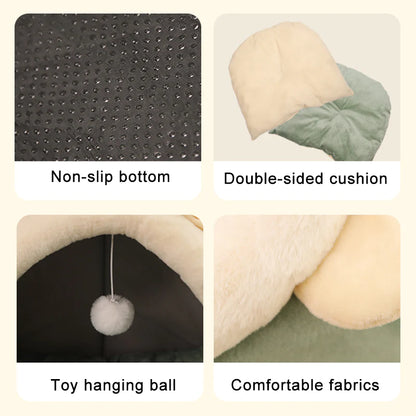 Cozy Cat Cave Bed | Ultra Soft Covered Bed for Cats 