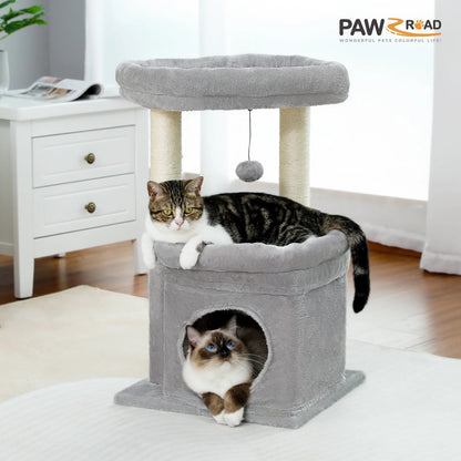 27" Cat Tree Tower | Multi-Level Cat Condo with Scratching Posts
