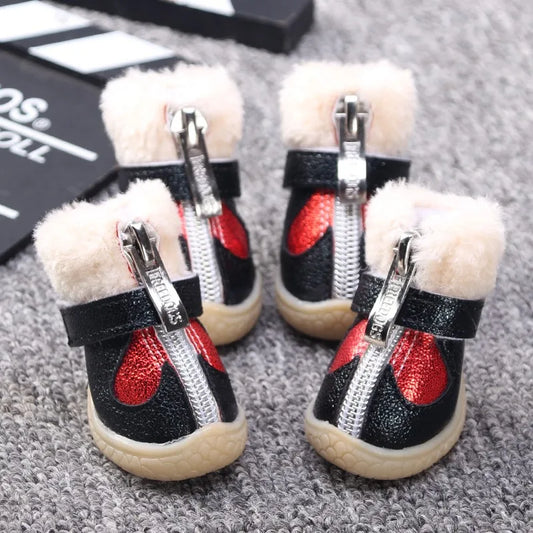 Waterproof Winter Dog Boots | Warm Anti-Slip Shoes for Small Dogs