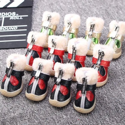 Waterproof Winter Dog Boots | Warm Anti-Slip Shoes for Small Dogs