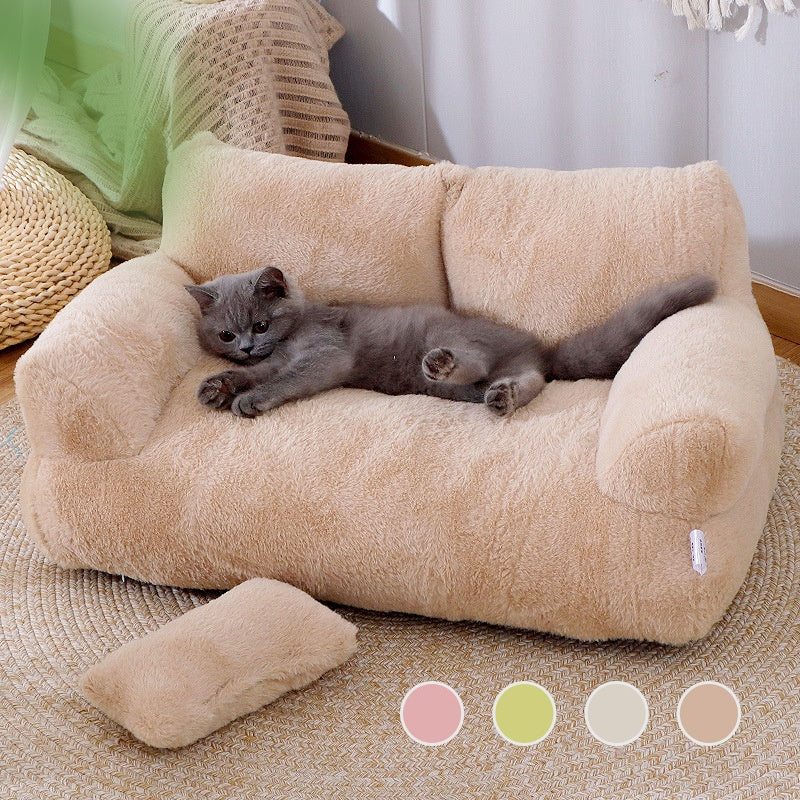 Luxury Cat Sofa Bed | Plush Lounge Bed for Small Cats