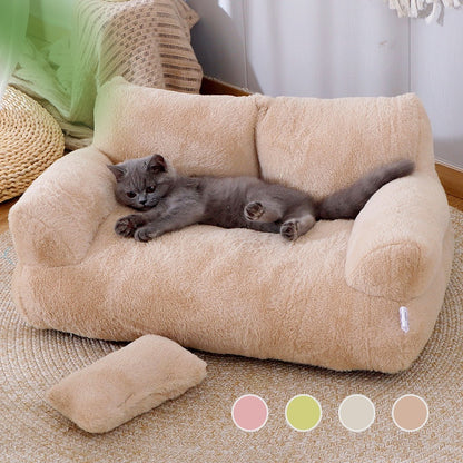 Luxury Cat Sofa Bed | Plush Lounge Bed for Small Cats