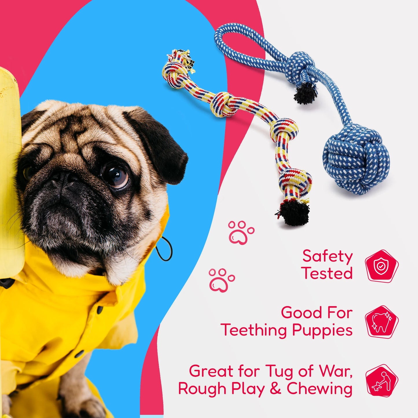 11-Piece Dog Rope Toy Set for Small & Medium Dogs | Interactive Chew & Tug Toys