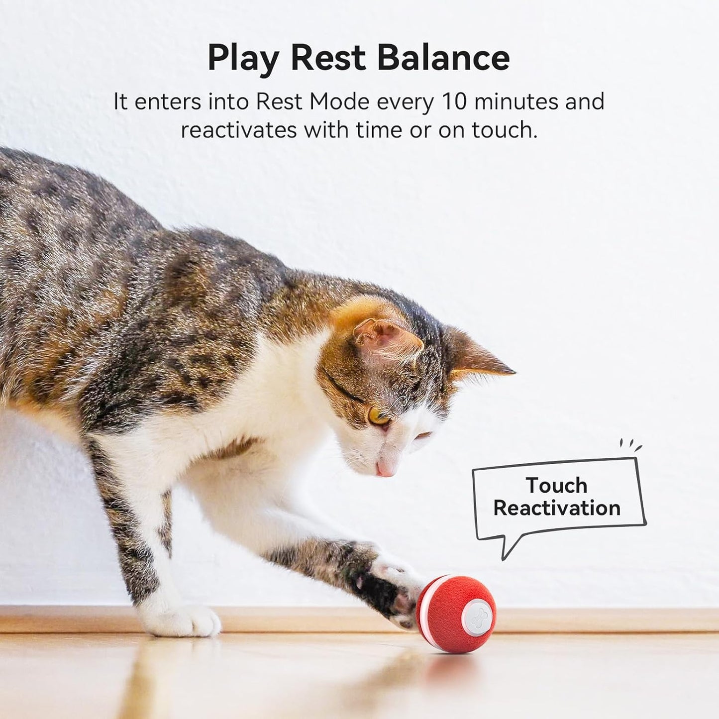 Interactive Rolling Cat Ball | Automatic Moving Toy with LED Light