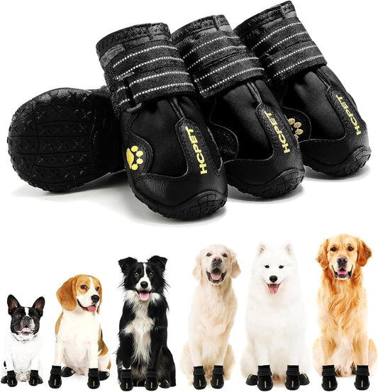 Reflective Dog Boots | Anti-Slip Paw Protectors for Medium & Large Dogs