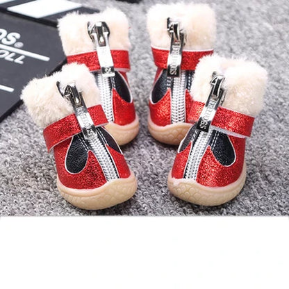 Waterproof Winter Dog Boots | Warm Anti-Slip Shoes for Small Dogs