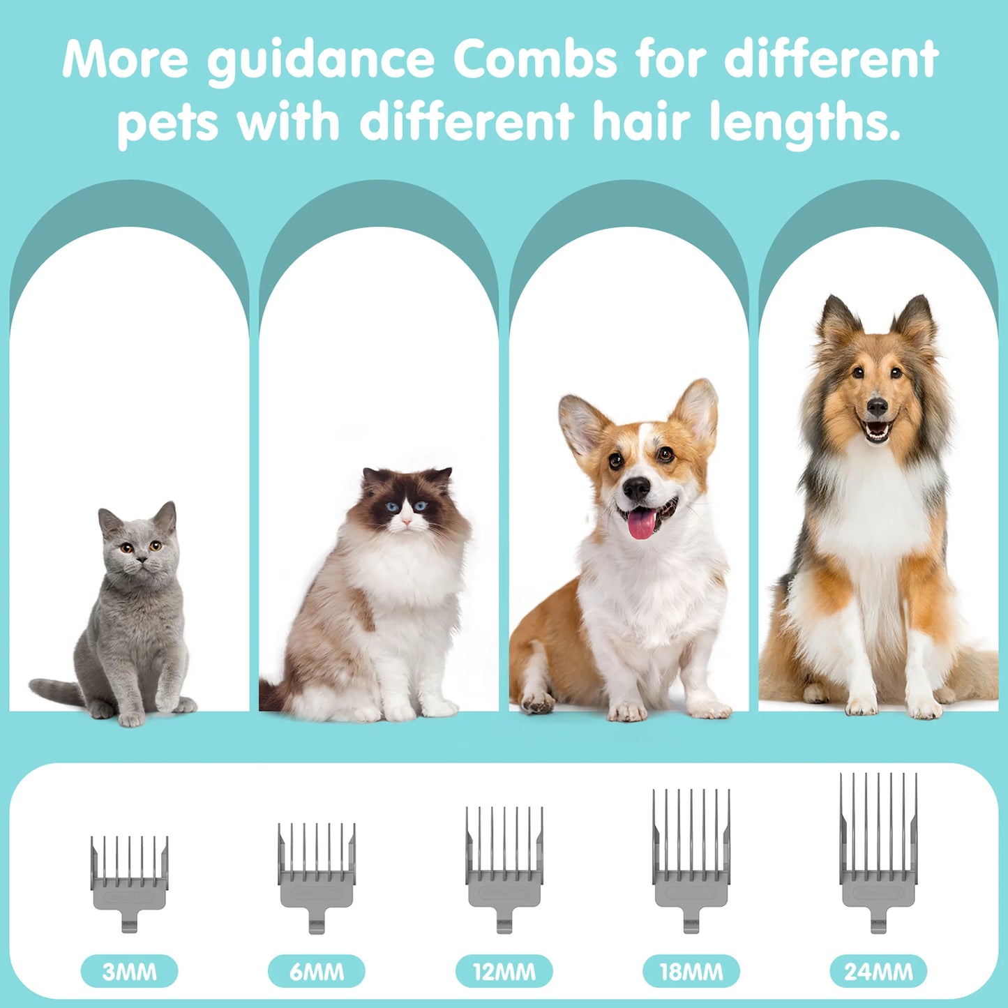Professional 6-in-1 Pet Grooming Vacuum Kit