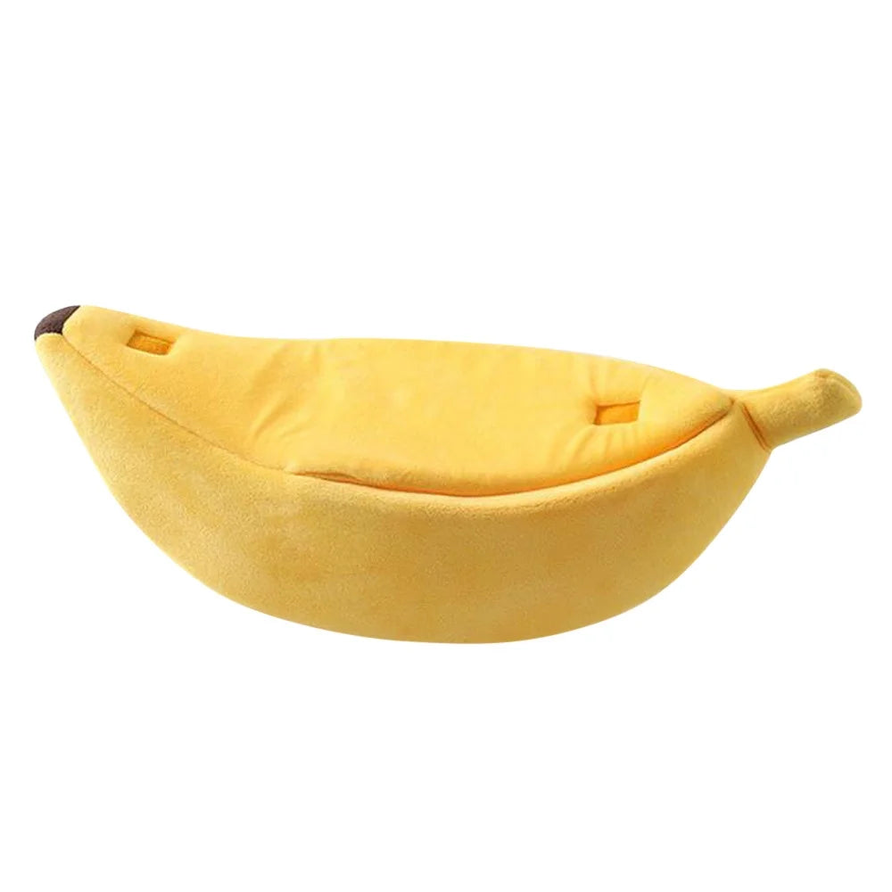Banana Dog Bed | Cozy Fruit-Shaped Bed with Removable Cushion