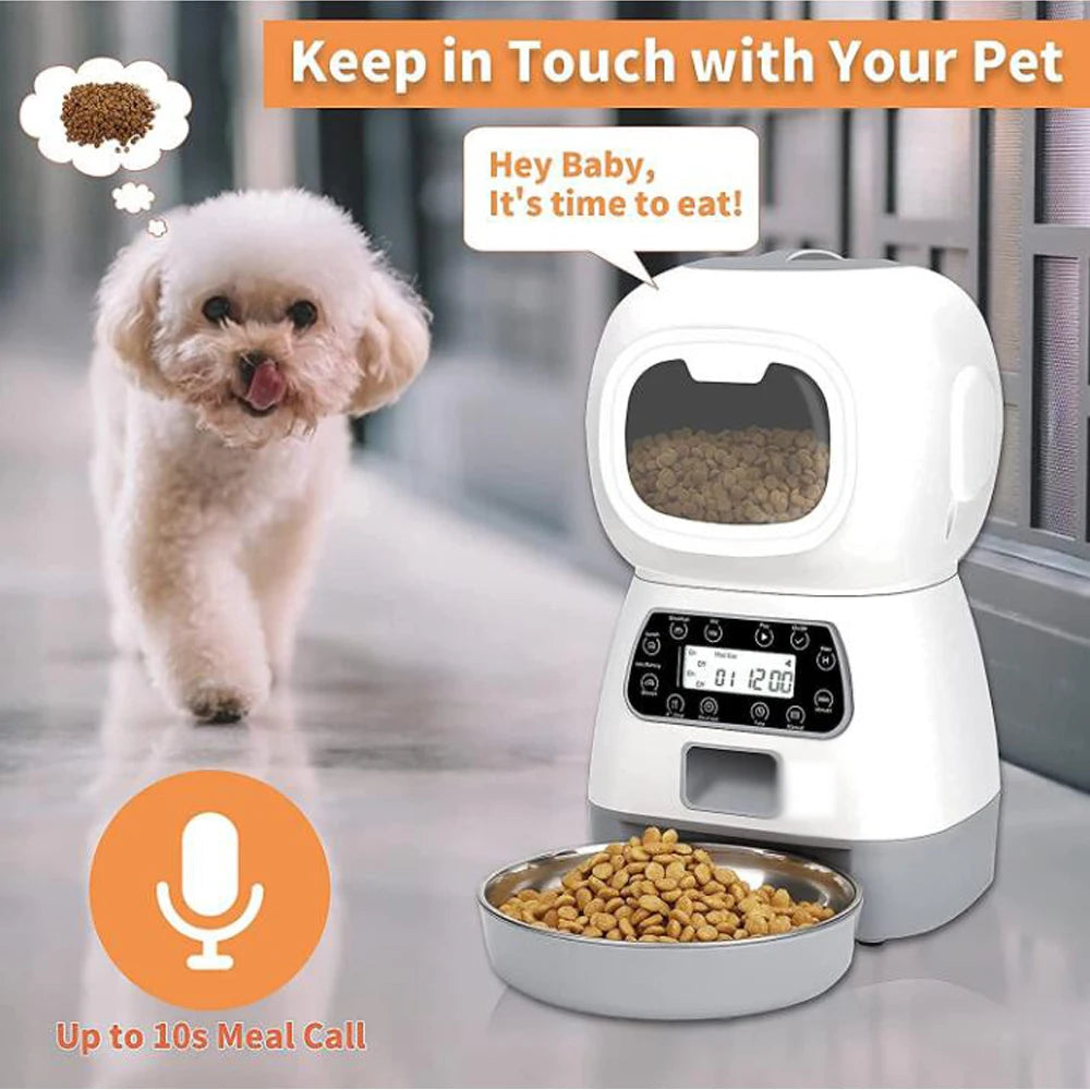 Smart Automatic Pet Feeder | Timed Food Dispenser for Cats & Dogs