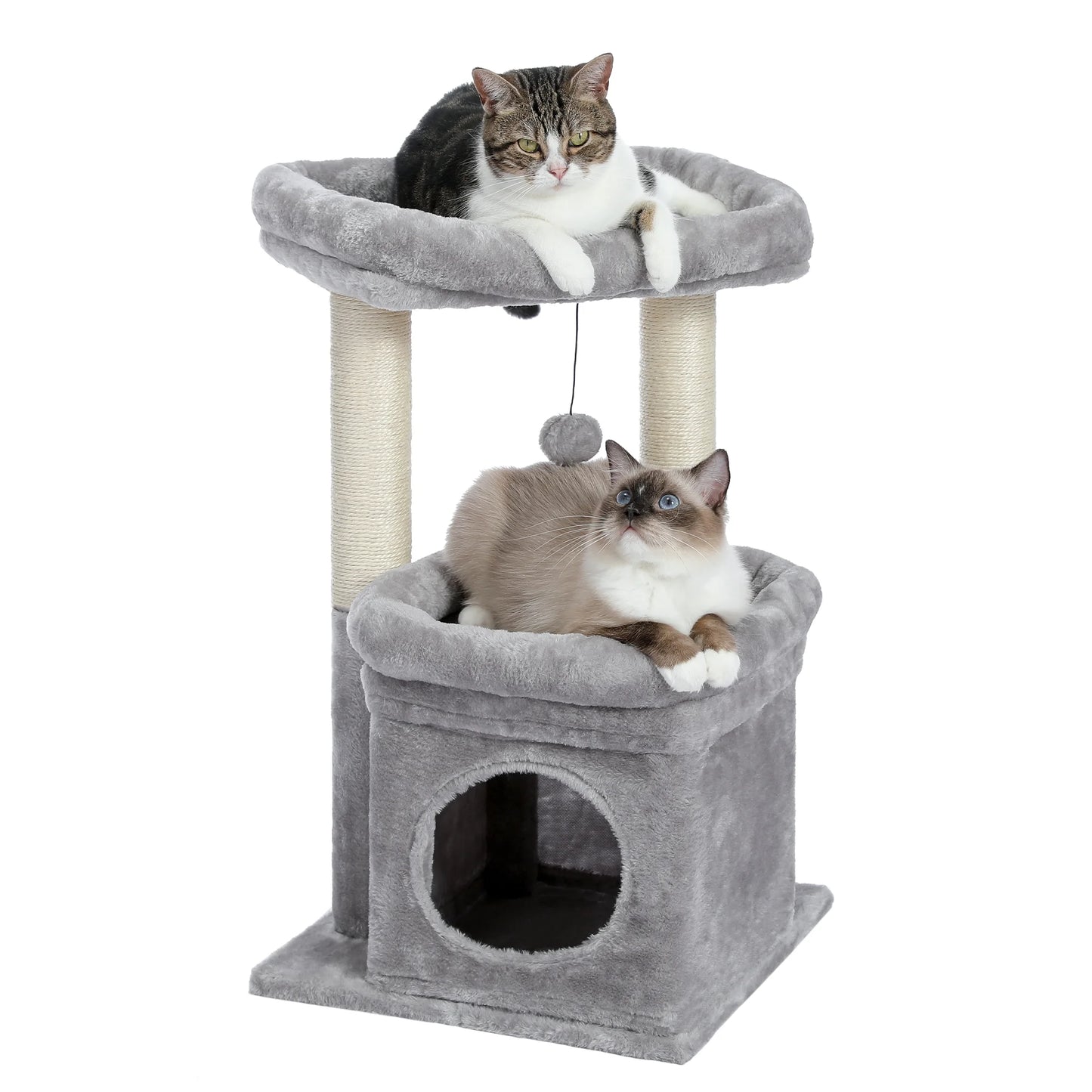 27" Cat Tree Tower | Multi-Level Cat Condo with Scratching Posts