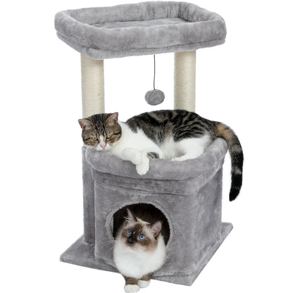 27" Cat Tree Tower | Multi-Level Cat Condo with Scratching Posts