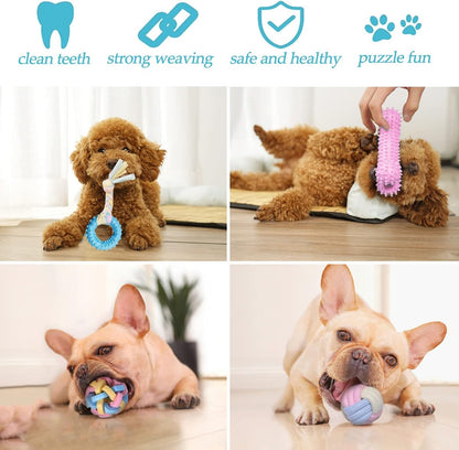 Interactive Puppy Toy Set | 12 Durable Toys for Chewing, Training & Play