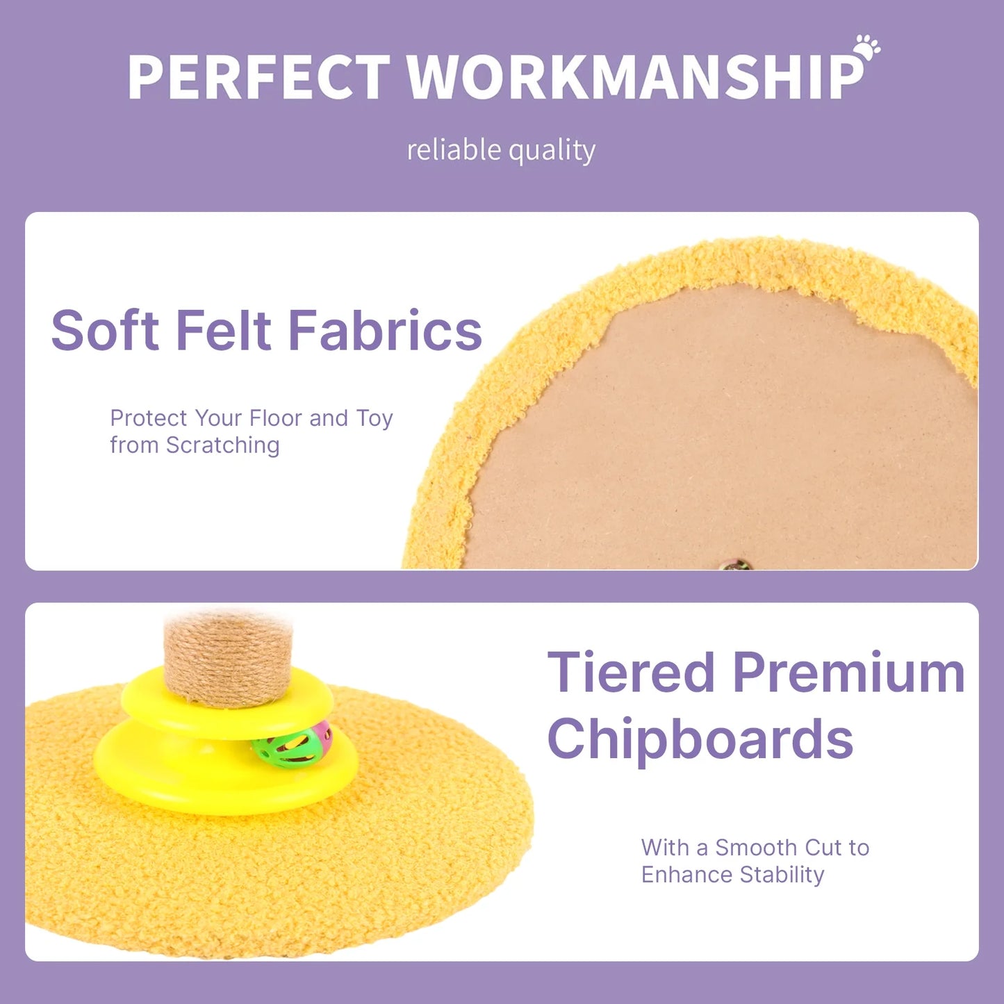 Sisal Cat Scratching Post | Interactive Scratcher with Hanging Toys