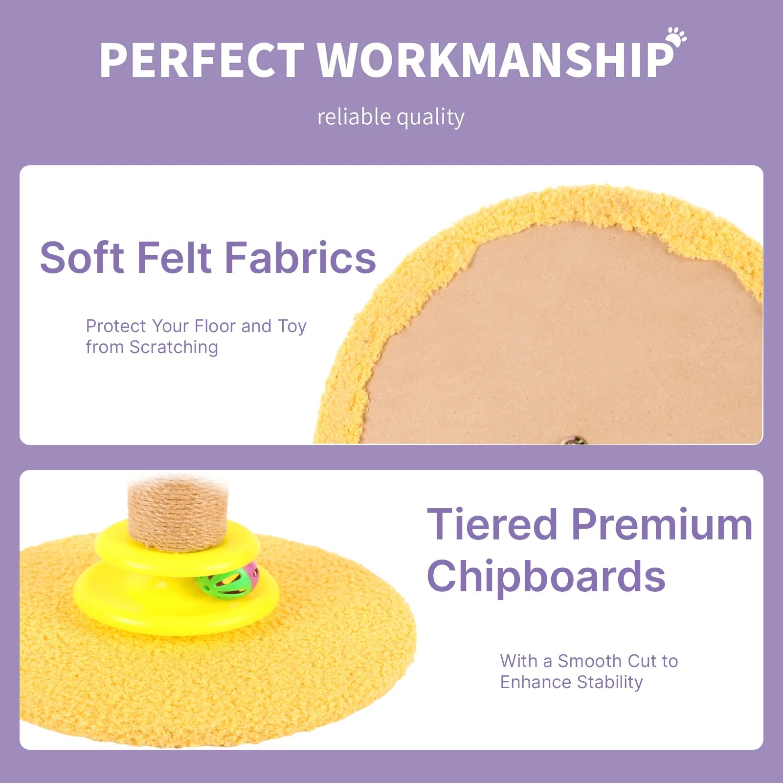 Sisal Cat Scratching Post | Interactive Scratcher with Hanging Toys
