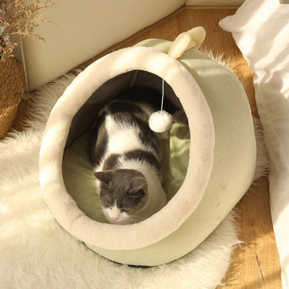 Cozy Cat Cave Bed | Ultra Soft Covered Bed for Cats 