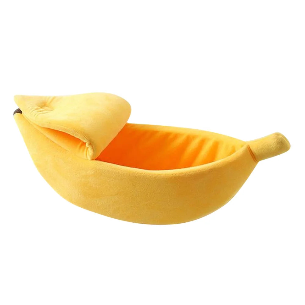 Banana Dog Bed | Cozy Fruit-Shaped Bed with Removable Cushion