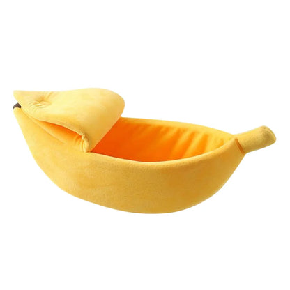 Banana Dog Bed | Cozy Fruit-Shaped Bed with Removable Cushion