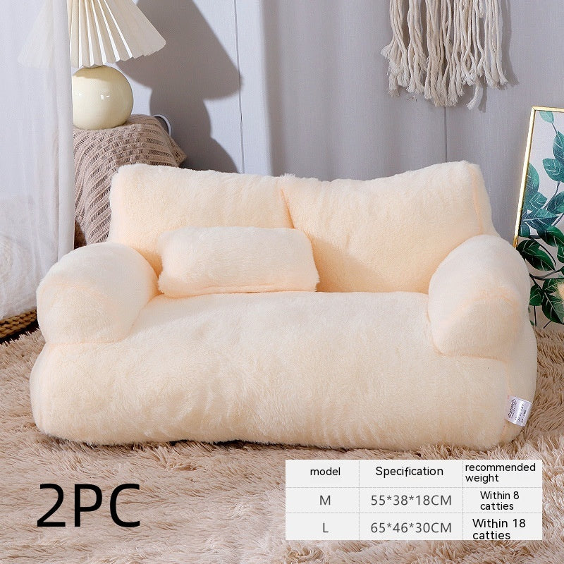 Luxury Cat Sofa Bed | Plush Lounge Bed for Small Cats