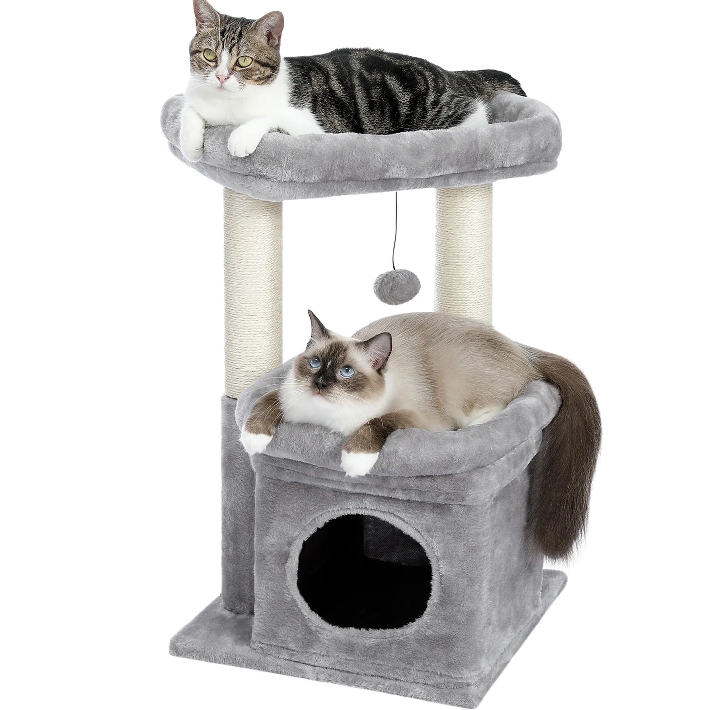 27" Cat Tree Tower | Multi-Level Cat Condo with Scratching Posts