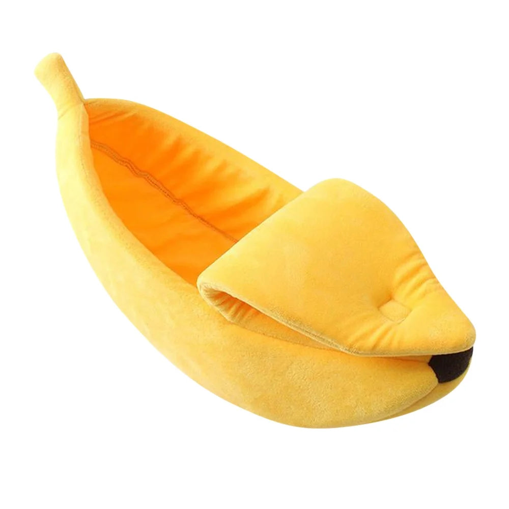 Banana Dog Bed | Cozy Fruit-Shaped Bed with Removable Cushion