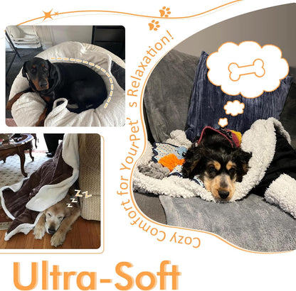Large Dog Blanket | Ultra Soft Fleece Throw for Beds, Sofas & Travel