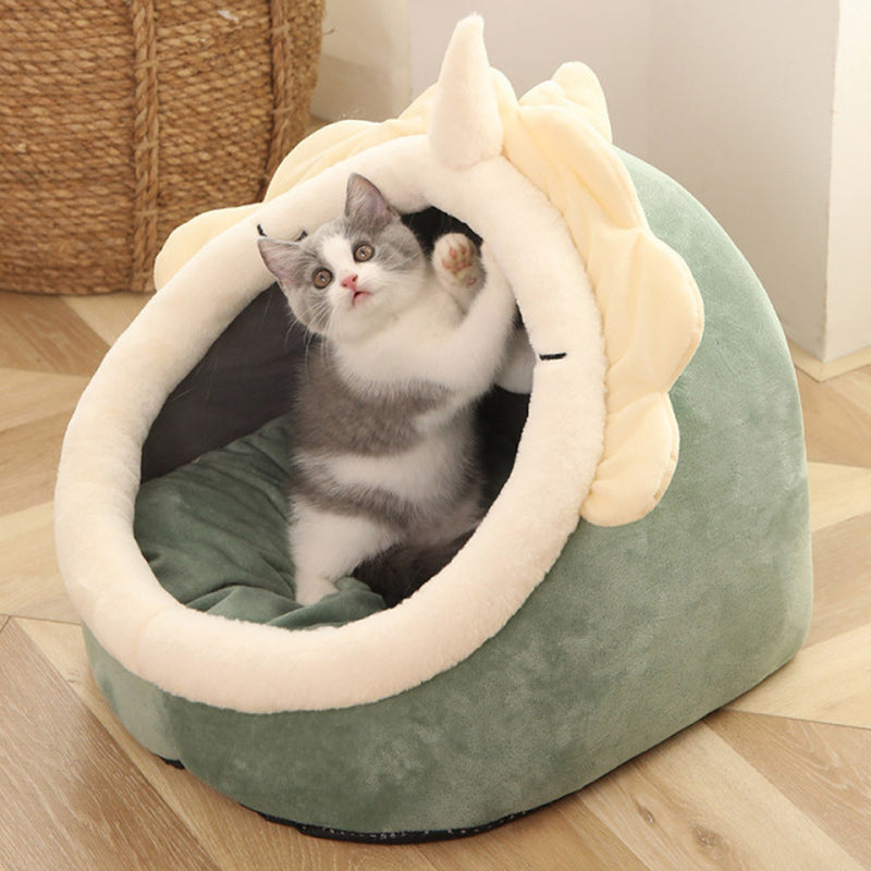 Cozy Cat Cave Bed | Ultra Soft Covered Bed for Cats 