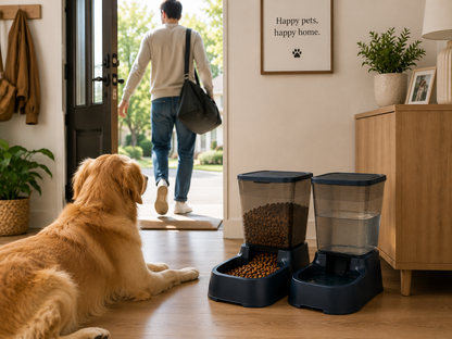 5.2L Automatic Pet Food & Water Dispenser Set