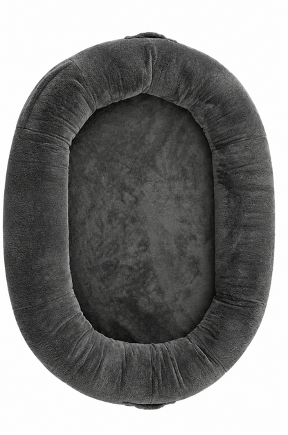 Oversized Light Gray Human-Dog Bed