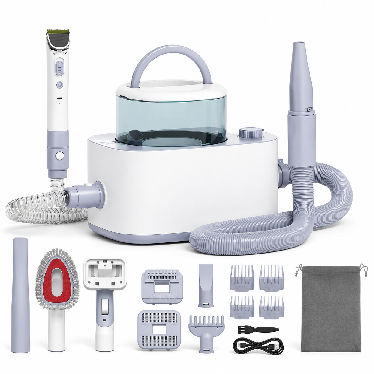 9-in-1 Dog Grooming Vacuum Kit with Dryer, Clippers & 3L Dust Box