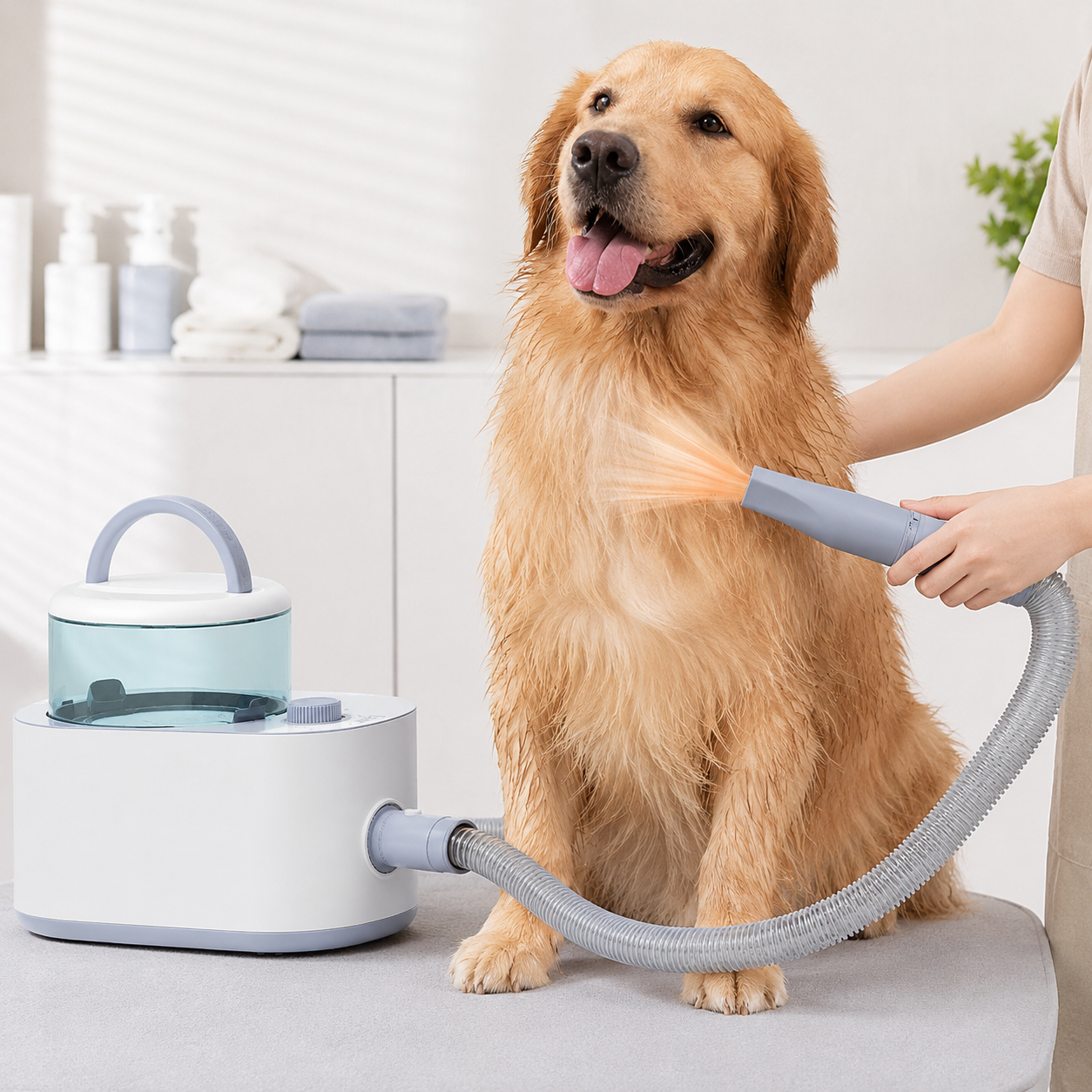 9-in-1 Dog Grooming Vacuum Kit with Dryer, Clippers & 3L Dust Box
