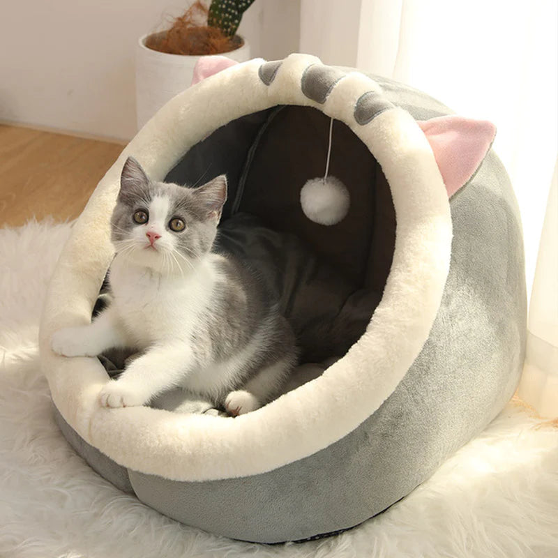 Cozy Cat Cave Bed | Ultra Soft Covered Bed for Cats 
