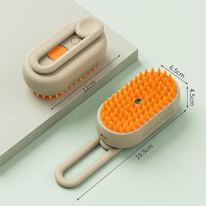 3-in-1 Steam Grooming Brush | Electric Pet Brush for Shedding & Massage