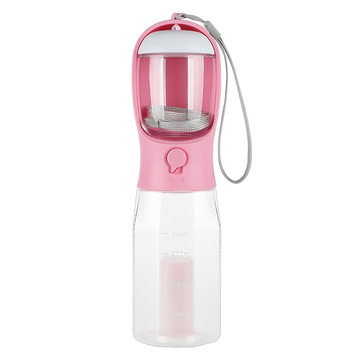 3-in-1 Portable Pet Water Bottle – Food Container, Water Dispenser & Poop Bag Holder