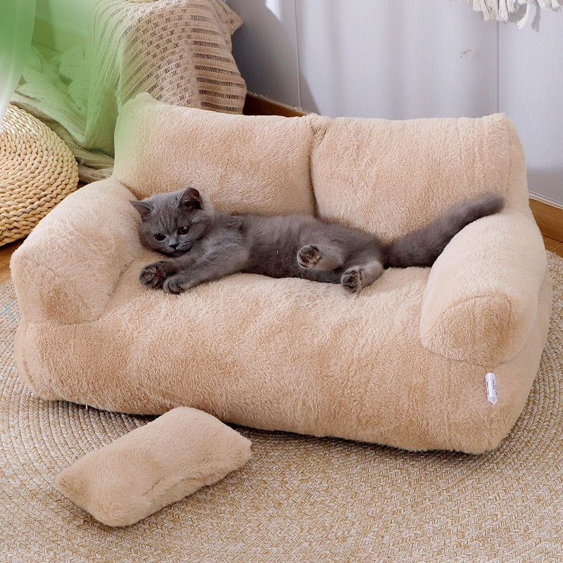 Luxury Cat Sofa Bed | Plush Lounge Bed for Small Cats