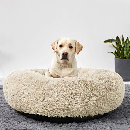 Luxury Calming Donut Dog Bed – Ultra Soft & Washable