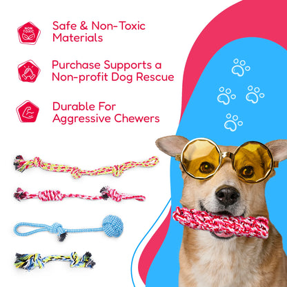 11-Piece Dog Rope Toy Set for Small & Medium Dogs | Interactive Chew & Tug Toys