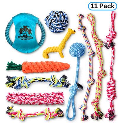 11-Piece Dog Rope Toy Set for Small & Medium Dogs | Interactive Chew & Tug Toys