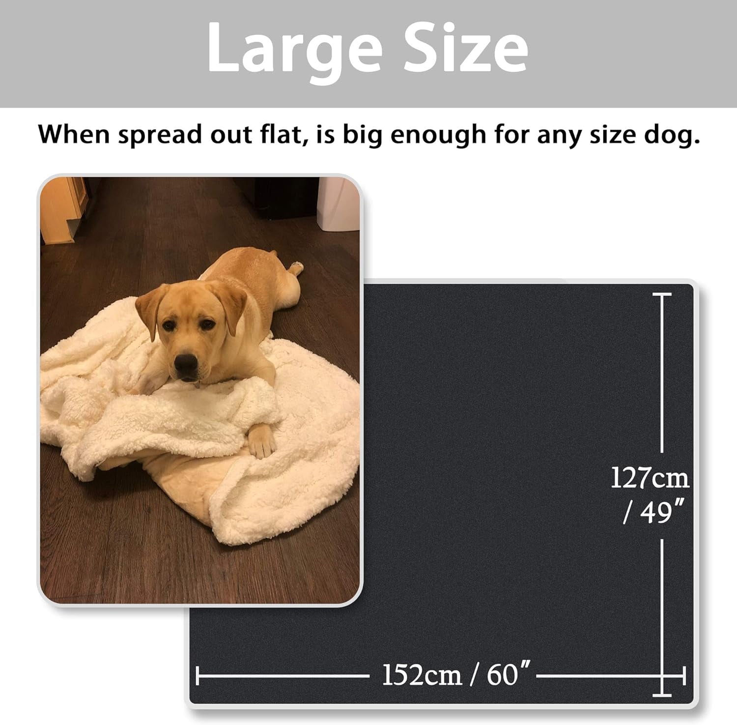 Large Dog Blanket | Ultra Soft Fleece Throw for Beds, Sofas & Travel