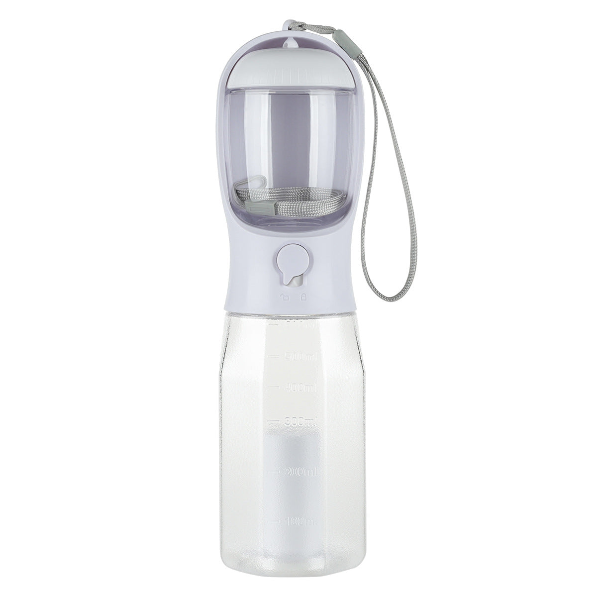 3-in-1 Portable Pet Water Bottle – Food Container, Water Dispenser & Poop Bag Holder