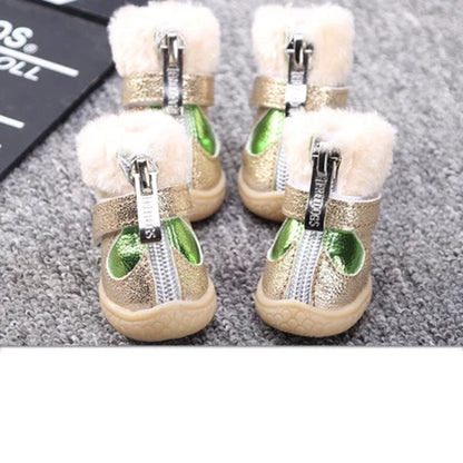 Waterproof Winter Dog Boots | Warm Anti-Slip Shoes for Small Dogs